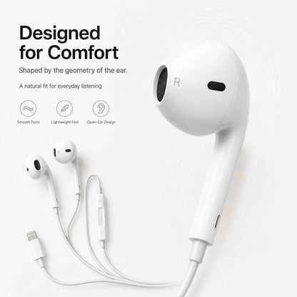 Official Apple EarPods Wired Earphones 3.5mm Lightning USB-C Connector with Mic Volume Control for iPhone iPad Mac