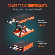 Load image into Gallery viewer, SucceBuy 1100 LBS Motorcycle Lift Motorcycle Scissor Lift Jack with Wide Deck &amp; Safety Pin Steel Scissor Jack Fit for Motorcycle
