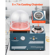 Load image into Gallery viewer, SucceBuy Vacuum Investing Casting Machine Convenient Oil Injection Port Precision Pressure Gauge 11 x 11in Workbench for Jewelry - AMOCART
