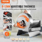 Load image into Gallery viewer, Amocart Electric Vegetable Slicer 0-0.5"/0-12mm Thickness Adjustable Commercial Machine Stainless Steel Food Cutter Machine
