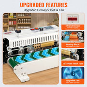 Load image into Gallery viewer, SucceBuy Automatic Horizontal Band Sealer Continuous Bag Band Sealing Machine with Count Function for 0.02-0.8 mm Plastic Bags
