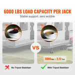 Amocart 4 Pack RV Stabilizer Jack 6000 Lbs Aluminum RV Leveling Jack Stack Jacks for RV Travel Trailer Camper Single Screw Jack