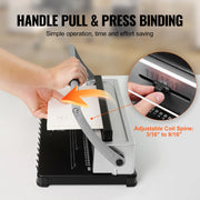 Load image into Gallery viewer, SucceBuy Coil Spiral Binding Machine Manual Book Maker 34-Holes Binding 120 Sheets Punch Binder w/ Adjustable Coil Binding Spine
