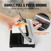Load image into Gallery viewer, Amocart Coil Spiral Binding Machine Manual Book Maker 34-Holes Binding 120 Sheets Punch Binder w/ Adjustable Coil Binding Spine
