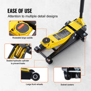 Charger l'image dans la visionneuse de galerie, SucceBuy 2T Low Profile Floor Jack Iron Hydraulic Racing Floor Jack Hydraulic Car Jack with Single/Dual Piston Quick Lift Pump
