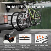 Load image into Gallery viewer, Amocart Hitch Mount Bike Rack 2-Bike Platform Style 80 LBS Max Capacity for 1.25-/2-inch Receiver Bike Carrier for Car
