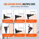 Amocart Ladder Levler  380lbs Load PP Ladder Leveling Tool Pitch Hopper Stair Ladder Stabilizer with Storage Easy to Use Stable