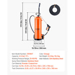SucceBuy Industrial Concrete Sprayer StainlessSteel Heavy Duty Tri-Poxy Pump Sprayers Brass Nozzles for Construction Lawn&Garden