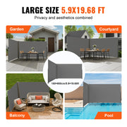 Bild in Galerie-Viewer laden, SucceBuy Retractable Side Awning Aluminum Outdoor Privacy Screen Water-proof Retractable Patio Screen for Patio Backyard Balcony
