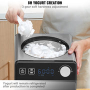 Load image into Gallery viewer, SucceBuy Upright Automatic Ice Cream Maker with Built-in Compressor 2 Quart No Pre-freezing Fruit Yogurt Machine 4 Modes
