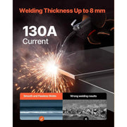 Load image into Gallery viewer, Amocart MIG Welder 130A 2-in-1 Flux Core Weding Machine Portable Mig Welder with Inverter Technology Digital Display Screen
