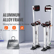 Load image into Gallery viewer, SucceBuy Drywall Stilts 18''/36''Adjustable Aluminum Tool Stilts with Protective Knee Pads Non-Slip Work Stilts for Home
