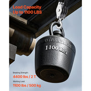 Load image into Gallery viewer, SucceBuy 4400Lbs Pulley Hoist System 5:1 Lifting Power w/ 2Soft Loops &amp; 100ft Rope Block Tackle for Garage Lifting Heavy Objects - AMOCART
