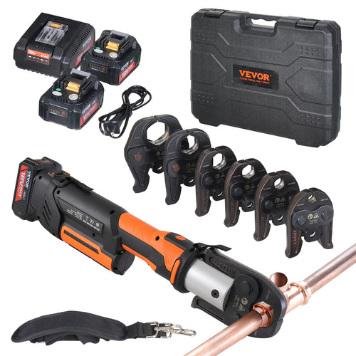 SucceBuy Press Tool 18V Electric Pipe Crimping Tool for 1/2” 3/4” 1” 1-1/4