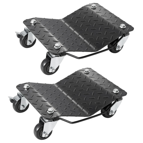 Amocart Car Tire Wheel Trolley Dollies 2/4PCS 1500lb Weight Capacity Vehicle Skate Moving Tire with 4 Casters Auto Repair Mover