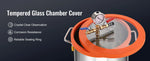 Amocart Chambre à vide 3GAL/5GAL et kit de pompe 3,5 CFM Kit de chambre de dégazage sous vide avec couvercle en verre=