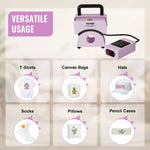 Amocart Hat Press Machine Mini Hat Heat Press for Caps Cap Heat Press Machine Safety Base and Glove Automatic Shut-Off Purple