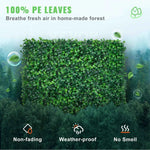 Amocart 12PCS 10x10 in Artificial Boxwood Panels Boxwood Hedge Wall Mat Artificial Grass Backdrop Privacy Screen UV Protected