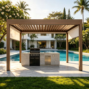 Load image into Gallery viewer, Bioclimatic Pergola with Adjustable Louvers, Ideal Outdoor Structure for Patio, Backyard &amp; Garden, All-Weather Relaxation Space
