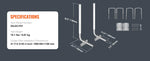 Amocart Boat Trailer Guide 43”Adjustable Design Trailer Guide Poles 2PCS Rustproof Galvanized Steel Trailer Guide With PVC Pipe