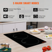 Load image into Gallery viewer, SucceBuy 2 Burners Electric Induction Cooktop Stove Hob Built-in Burner Cooker Sensor Touch Control Magnetic Cooker Hot Plate
