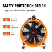 Load image into Gallery viewer, Amocart 8 inch Exhaust Fan Industrial Ventilation Fan with 10M/5M PVC Duct Hose 230W Portable Extractor Blower Warehouse Home
