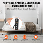 Amocart Murphy Bed Kit Full Size Vertical Deluxe DIY Wall Mechanical Hardware Pneumatic Lever Heavy Duty Frame for Guestroom
