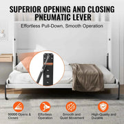 Load image into Gallery viewer, Amocart Murphy Bed Kit Full Size Vertical Deluxe DIY Wall Mechanical Hardware Pneumatic Lever Heavy Duty Frame for Guestroom

