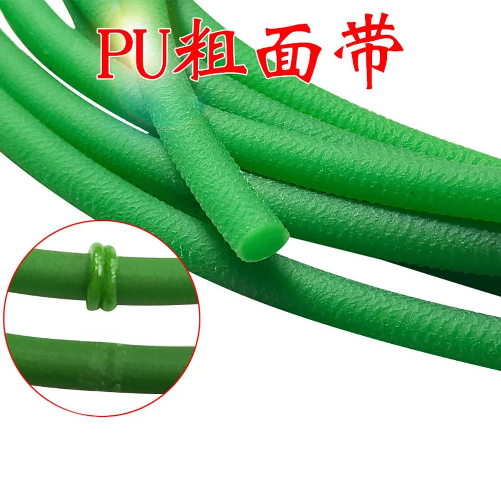 Green Polyurethane Conveyor Belts Diameter 2/3/4/5/6/7/8/9/10/12/15mm PU Round Drive Belt Meltable Cord