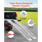 Load image into Gallery viewer, SucceBuy 1000lbs Steel Ramps 2Pcs Ramps with Wider Ramp Surface Universal Stable Loading Ramp with Handles Fit for ATV UTV Motor
