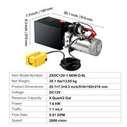 Bild in Galerie-Viewer laden, Amocart Hydraulic Pump 15 Quart Hydraulic Power Unit Double Acting Dump Trailer Pump 0.91GPM Flow Rate DC 12V Hydraulic Pump
