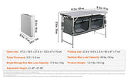 Bild in Galerie-Viewer laden, Amocart Camping Outdoor Kitchen Table Cabinet Foldable Folding Cooking Storage Rack Aluminum Alloy Bracket for BBQ Picnic
