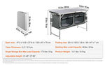 Amocart Camping Outdoor Kitchen Table Cabinet Foldable Folding Cooking Storage Rack Aluminum Alloy Bracket for BBQ Picnic