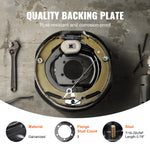 Amocart Trailer Hub Drum Kits Self-Adjusting Trailer Brake Assembly 7000 lbs Axle Backing Plates for Brake System Part Replace