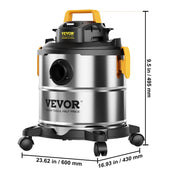 Charger l'image dans la visionneuse de galerie, SucceBuy Stainless Steel Wet Dry Shop Vacuum Wet  Dry Vac Powerful Suction  Small Shop Vac Perfect for Carpet Debris  Pet  Hair
