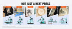 Amocart Heat Press Machine 12x15inch  8in 1 Heat Transfer Machine 360° Swing Away T-Shirt for T-Shirts/Mugs/Hats/Plates Pink