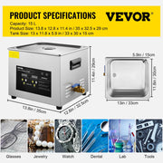 Load image into Gallery viewer, SucceBuy 2L 3L 6L 10L 15L Upgraded Ultrasonic Cleaner Lave-Dishes Portable Washing Machine Diswasher Ultrasound Home Appliances
