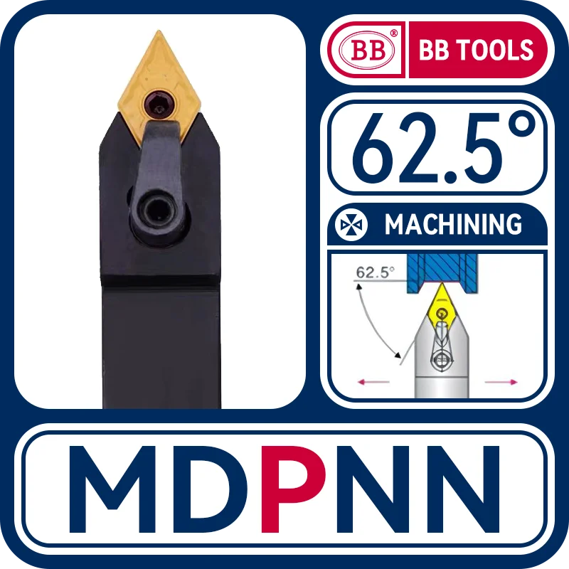 BB DNMG Insert MDPNN MDJNR MDQNR DNMG150404 External Lathe Turning Tool Holder Right Left Cutting Metal Steel 1616 2020 2525