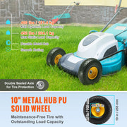Load image into Gallery viewer, SucceBuy 2-Pack Solid PU Run-Flat Tire Wheel 10" Flat Free Tubeless Tires and Wheels for Dollies Garden Trailers Various Carts

