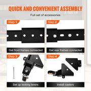 Load image into Gallery viewer, Amocart Mobile Base 650 lbs Weight Capacity Adjustable from 12"x12" to 36"x36" Heavy Duty Mobile Base Stand with Swivel Wheels
