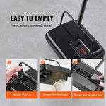 Amocart Manual Carpet Sweeper 7.87 in Sweeping Paths 300ml Dustbin Capacity w/ Comb for Home Rugs Hardwood Surfaces Wood Floors