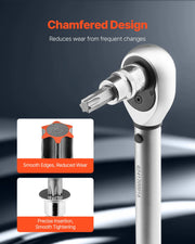 Load image into Gallery viewer, SucceBuy Torx Bit Socket and External Torx Socket Set 60-Piece T6-T70 TT6-TT70 TP8-TP60 E4-E24 S2 Alloy Steel and Cr-V Steel
