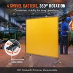 Amocart Welding Screen with Frame 6' x 6' Welding Curtain Screen Flame-Resistant Vinyl Welding Protection Screen