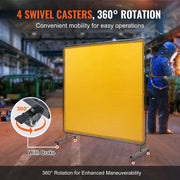 Bild in Galerie-Viewer laden, SucceBuy Welding Screen with Frame 6' x 6' Welding Curtain Screen Flame-Resistant Vinyl Welding Protection Screen
