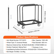 Load image into Gallery viewer, SucceBuy  Heavy Duty Panel Slab Dolly Terrain Moving Cart Pneumatic Wheels Adjustable Clamp for Drywall Sheet Material Handling - AMOCART
