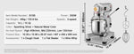 Amocart 10L/14L/28.5L/18.7L Commercial Food Mixer Commercial Stand Mixer with 3 Adjustable Speeds 550W 1100W Dough Mixer
