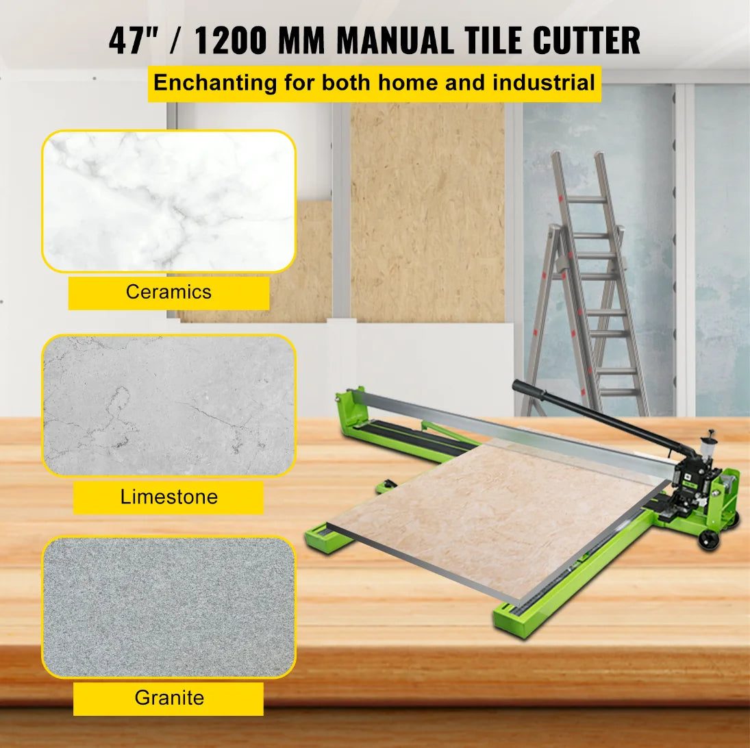 SucceBuy Manual Tile Cutter Infrared Laser Positioning Floor Cutter Push Knife Professional Hand Tool for Cutting Porcelain Amocart