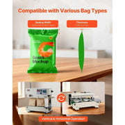 Load image into Gallery viewer, Amocart Continuous Bag Band Sealing Machine 0.24-0.47in Width Vertical Band Sealer with Roller Printing for 0.001-0.03in Bags
