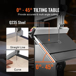 Amocart 10/14Inch Band Saw 2-Speed Continuously Viable Benchtop Bandsaw & Optimized Work Light for Woodworking Aluminum Plastic