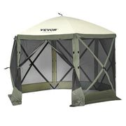 Load image into Gallery viewer, Pop Up Gazebo Tent, Pop-Up Screen Tent 6 Sided Canopy Sun Shelter with 6 Removable Privacy Wind Cloths &amp; Mesh Windows
